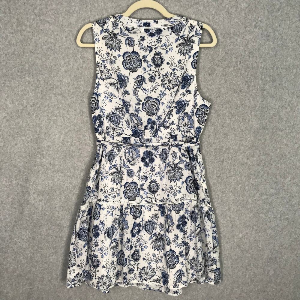 Lucky Brand White and Blue Floral Mini Dress - Picture 7 of 14